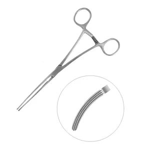 Doyen Atraumatic Forceps Elastic Blades Straight Curved 17.1cm General Surgery Instruments – surgivalley (001210100)
