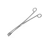 Pinzas arteriales hemostáticas Kelly de 5 1/2" curvas con mandíbulas dentadas y mango anular