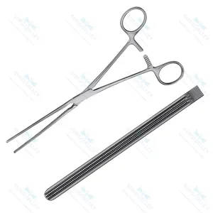 Kocher Atraumatic Forceps Elastic Blades Straight 22.2cm General Surgery Instruments – surgivalley (001210099)