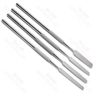 Conjunto de 4 Peças de Espátulas Dentárias para Mistura de Cimento, Laboratório, Extremidade Única
