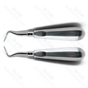 Conjunto de 2 peças de elevadores odontológicos de raízes para procedimentos de elevação apical – surgivalley (090010017)