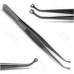 Pinzas de Sutura Corn Dental 6" Anguladas Quirúrgicas Médicas de Acero Inoxidable