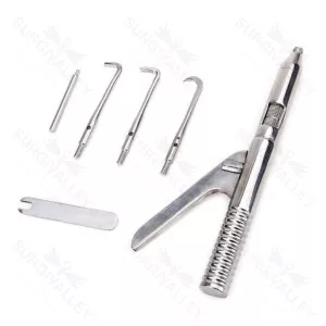 Pistola Removedora de Coroas Automática, Conjunto de 6 Peças para Procedimentos de Remoção de Coroas Dentárias
