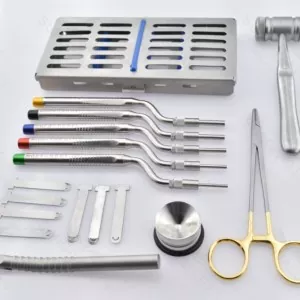 Juego de Osteótomos para Elevación de Seno e Implantes con Raspador Óseo, Martillo y Elevador Periostal para Cirugía Dental – surgivalley (007210009)