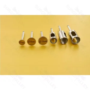 Set de 6 Piezas de Discos de Sierra y Fresas Trepano para Implantes Dentales para Cirugía de Implantes Dentales – surgivalley (999210028)