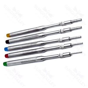 5 Piezas de Osteótomos Dentales de Punta Recta con Tornillos Ajustables para Expansión Ósea – surgivalley (012210003)
