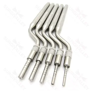 Set de 10 Piezas de Osteótomos Dentales con Puntas Rectas y Curvas para Procedimientos de Expansión Ósea – surgivalley (012210004)