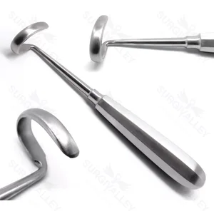 2 Elevadores de Costillas Doyen Derecho e Izquierdo, 7", Hoja Curva Quirúrgica, 3,2 cm, Acero Inoxidable – surgivalley (007010032)