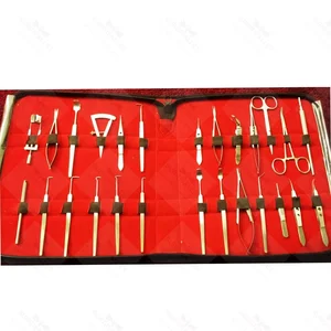 Conjunto de Instrumentos de Microcirurgia Ocular para Estrabismo com 27 Peças para Cirurgia Oftalmológica