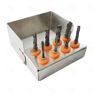 8 fresas quirúrgicas para implantes dentales recubiertas de titanio negro, endurecidas, mayor vida útil, CE – surgivalley (999210085)