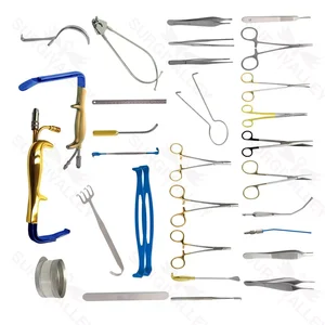 Conjunto de 38 Peças de Instrumentos para Aumento Mamário em Cirurgia Plástica