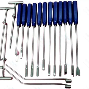 Conjunto de Instrumentos de Remoção de Cimento de Titânio de 22 Peças para Procedimentos Ortopédicos