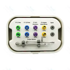 Kit de drivers protésicos para implantes dentales con caja para set dental de restauración de implantes – surgivalley (090210421)