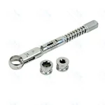 مفتاح عزم زرعات الأسنان بسقاطة 10-40 Ncm سداسي 6.35mm مع 4.0mm و4 قطع سائق سداسي