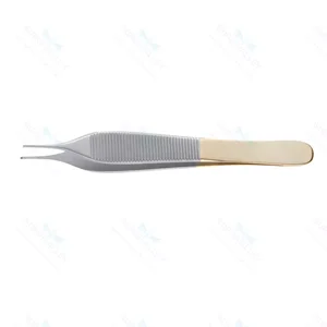 Pinzas Adson Gorney Mandíbula Diamantada Micro 1X2 Dientes Rectas 12cm Instrumentos de Cirugía General