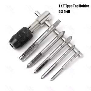 Hand Drill and T Handle with Key Set for Orthopedic Surgery (6-Piece Set, 3 Types)