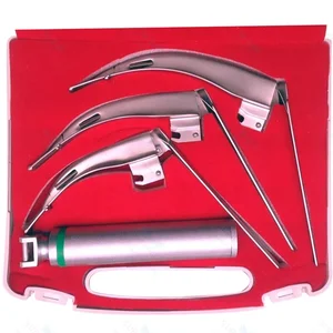 光纤LED喉镜套装 带Flexi Tip叶片 2 3 4 中号手柄 用于耳鼻喉喉镜检查 – surgivalley (090210435)