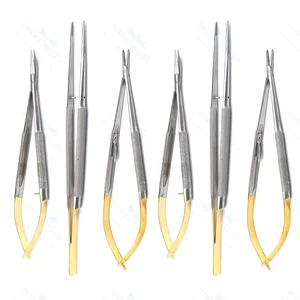 Conjunto de Microcirurgia Ocular Castroviejo 9 Peças para Procedimentos Oculares Delicados