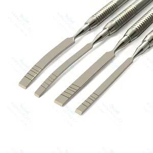 Set de 4 cinceles rectos de cresta para división ósea dental y extracción quirúrgica – surgivalley (021210004)