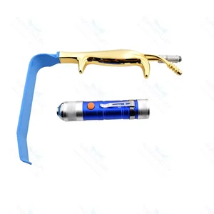 Retractor Mamario Tebbetts 30mm x 15cm Guía de Luz de Fibra Óptica Tubo de Aspiración LED