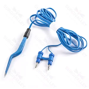 Bayonet Bipolar Forceps with Integral 3M Cable and Fly Leads for Electrosurgical Procedures – surgivalley (001210260)