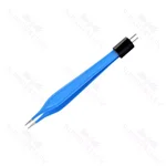 Pinzas bipolares Adson 5" rectas puntas lisas antiadherentes de 1.2mm de ancho mango plano aislado