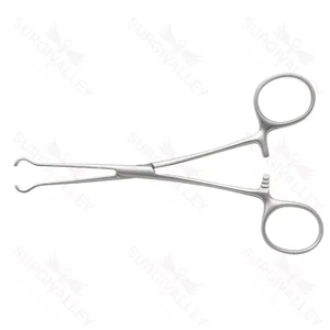 Single-Use Babcock tissue holding forceps 6 1/4" delicate straight atraumatic grooves ring handle – surgivalley (055210073)