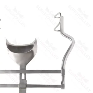 Balfour-Abdominalretraktor, Komplettset einschließlich: 1 Stück 2"x 3"breites massives Mittelblatt, 2 Stück 2 1/2"tiefe und 2 Stück 2"tiefe massive Seitenblätter, 7"Operationsöffnung – surgivalley (005210001)
