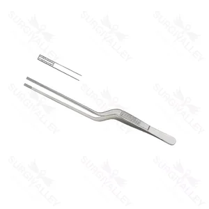 Pinzas de disección tisular Brown Cushing en bayoneta, mangos planos, 180mm, instrumentos de cirugía general