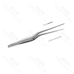 Pinzas de bayoneta Gerald dentadas, 19.0cm rectas, punta de 1.0mm, instrumentos de cirugía general