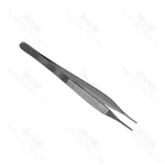 Splitterpinzette 4 1/2" fein, gerade, scharfe geriffelte Spitzen, flacher Griff