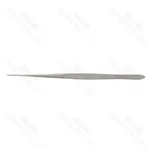 Waugh Dissektionspinzette 7" gerade, 1x2 Zähne, gezahnte Backen, flacher Griff