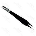 Pinzas bipolares Adson de 5" rectas con puntas lisas antiadherentes de 1.5 mm de ancho y mango plano aislado