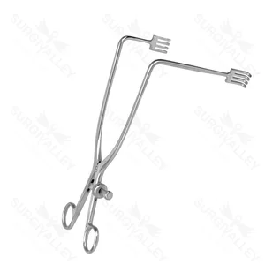 Offset Zelpi Retractor Self Retaining Double Bent Extended Deep Tissue Design for Gynecology Pr