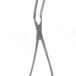 Cooley peripheral vascular clamp 7 angled 45° 4.5cm long atraumatic jaws ring handle