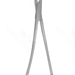 Derra 下腔静脉钳 7 3/4" 大型 angled 28.0mm 长 x 15.0mm 深纵向锯齿钳口 环柄