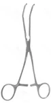 Pinza vascular Reynolds de 7" dientes debakey angulada 50° pequeña