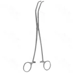 Satinsky 下腔静脉钳 6 1/4" 儿科用 angled,交叉齿钳口 指环手柄
