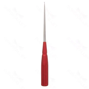 10" Color cervikal curette rød, lige, størrelse 6-0 1.7mm – surgivalley (008210441)