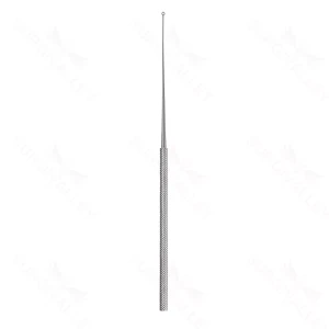 Buck-ørekürette 6" vinklet størrelse #2/0 1.0mm diameter skarp kant rundt håndtag – surgivalley (008210635)