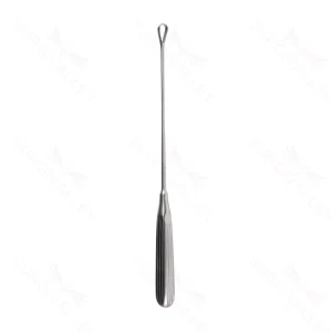 Cureta uterina Sims de 11" maleable, tamaño n.º 9, punta curva afilada, mango brun – surgivalley (008090010)