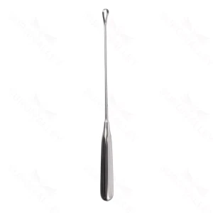 Cureta uterina Sims de 11" maleable, tamaño n.º 7, punta curva afilada, mango brun – surgivalley (008090011)