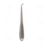 Brun (Spratt) bone curette 9 angled size #6, oval cup, brun handle