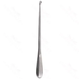Flat back spinal fusion curette 9 straight size #5 cup, brun handle – surgivalley (008210125)