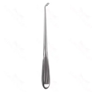 Spinal fusion curette 11 angled size #4, oval cup, brun handle – surgivalley (008210145)