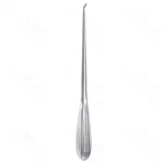 Flat back spinal fusion curette 9 reverse angled size #3 cup, brun handle