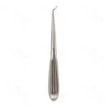 Brun (Spratt) bone curette 7 angled size #2, oval cup, brun handle