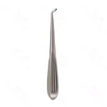 Brun (Spratt) bone curette 7 angled size #3, oval cup, brun handle