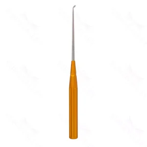 Farvet lumbalkurette vinklet 1 orange instrument – surgivalley (008210507)
