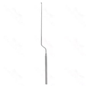 R-Style mikrocurette 7 1/2" lige kop med rundt håndtag, titanium – surgivalley (008210593)